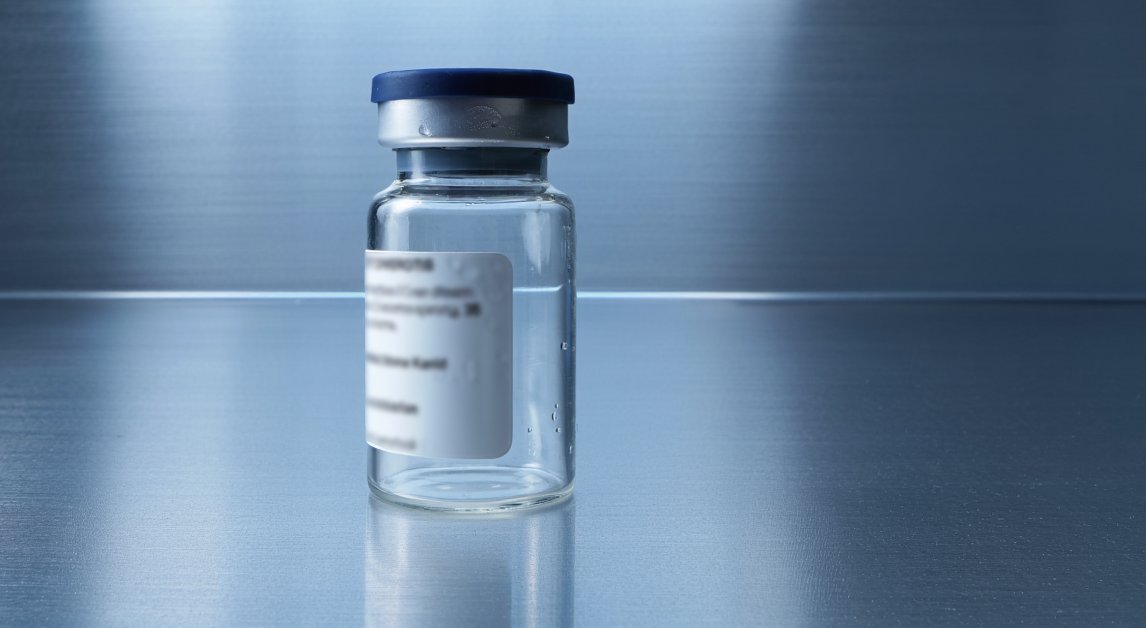 флакон с синей мембраной